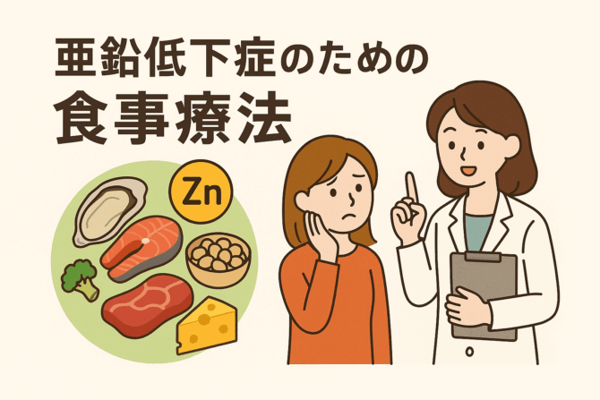 亜鉛低下症のための食事療法
