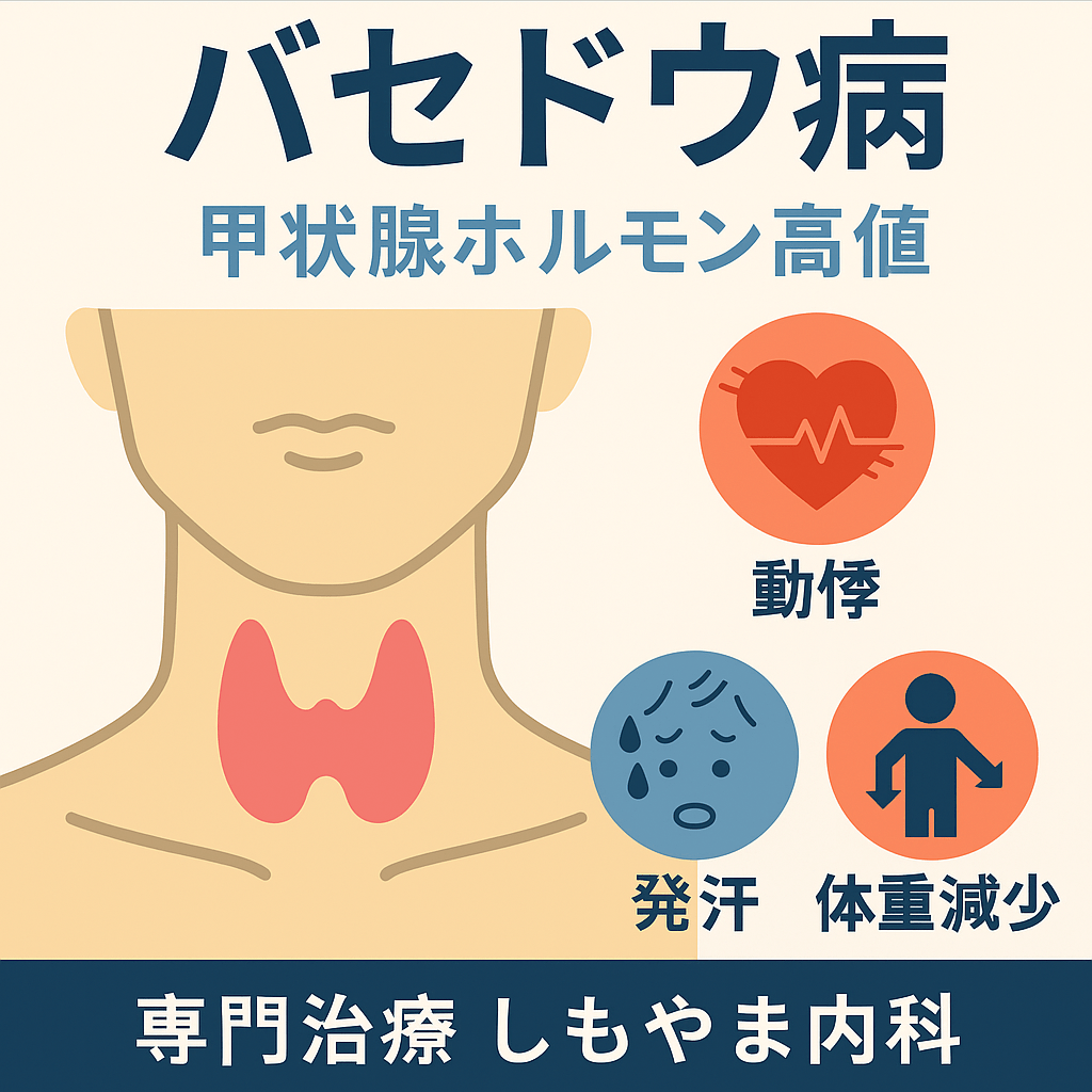 バセドウ病の症状と治療|甲状腺専門医が詳しく解説|船橋市のしもやま内科