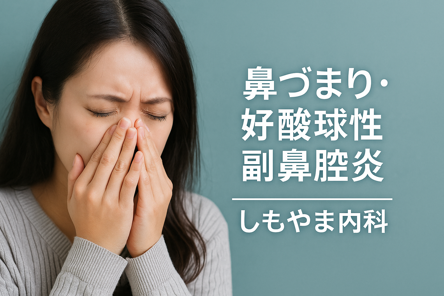 鼻づまり・好酸球性副鼻腔炎で悩む女性|しもやま内科(船橋市)