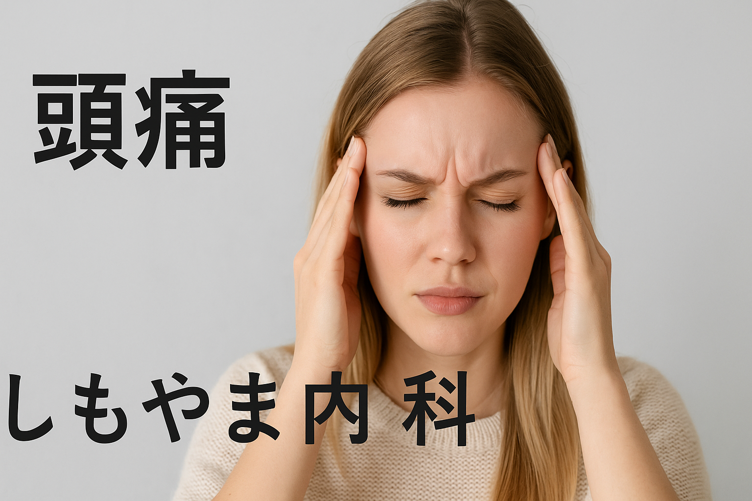 頭痛に悩む女性と受診の目安｜しもやま内科（船橋市）