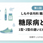 しもやま内科 糖尿病教室 第1回「糖尿病とは？ 1型・2型の違いと症状の基本」のアイキャッチ画像