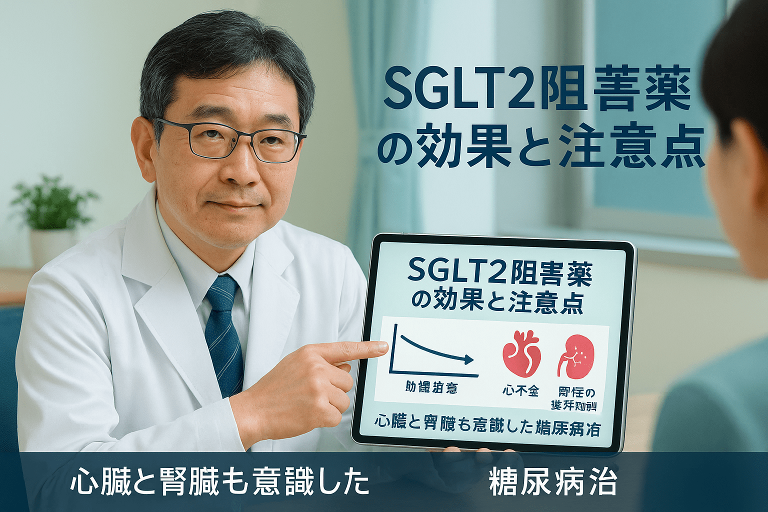 SGLT2阻害薬の効果と注意点を心臓と腎臓のイラストで解説する図解(しもやま内科)