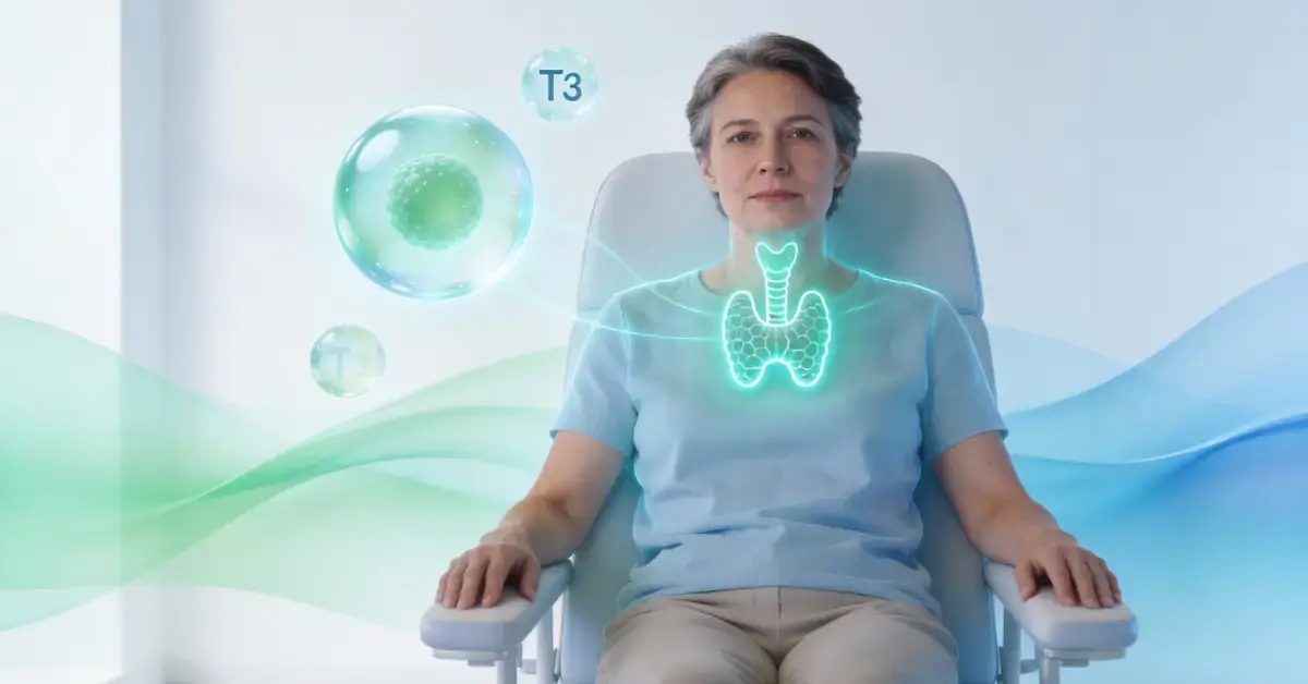 T3だけが低い状態（Low T3症候群）が必ずしも甲状腺の病気ではないことを示したイメージ