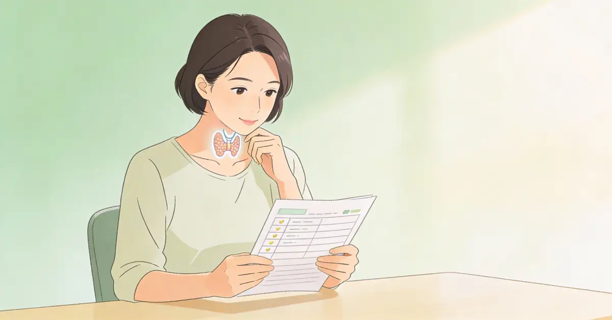 妊活・不妊治療中にTSHの数値について考える女性をイメージしたイラスト